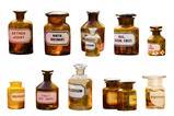 antieke apotheekflessen