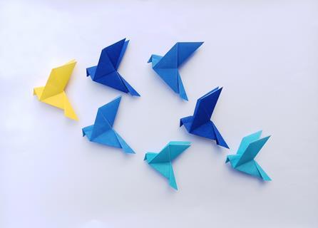 Origami vogels