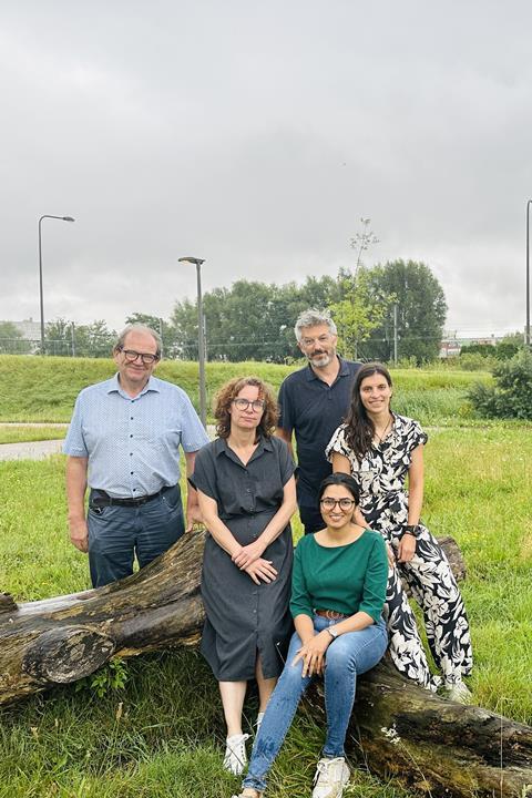The team of Calidris Bio: Johan Gheeraert, Brecht Vanlerberghe, Lieve Hoflack, Sofie Snoeck, Madiha Nazir