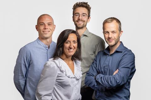 Team Obulytix (left-to-right: Dennis Grimon, Maria Fonseca, Bjorn Criel, Yves Briers)